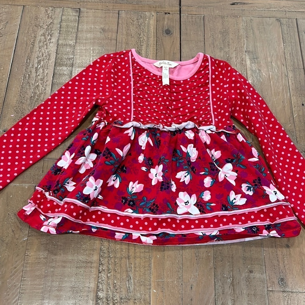Matilda Jane Red polka dot floral shirt